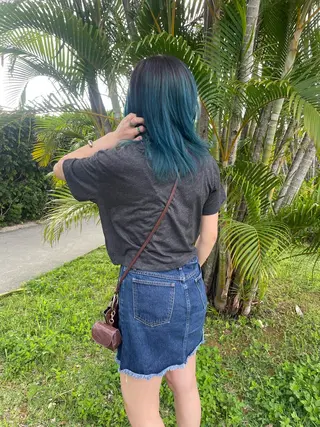 ミディアム カラー hen所属・心斎橋/レイヤー/ ブリーチ/モエのヘアスタイル