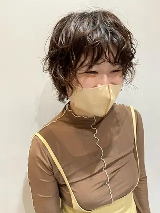 ショート パーマ ニュアンスヘア☆樋口 希世☆のヘアスタイル
