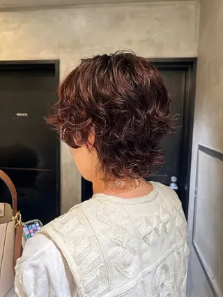ショート パーマ デザインカラー❤︎ イシイレイのヘアスタイル