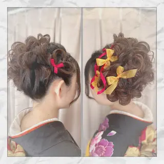 ロング ヘアアレンジ ヘアセット/着付け 𓇼 松本 夏美𓇼のヘアスタイル