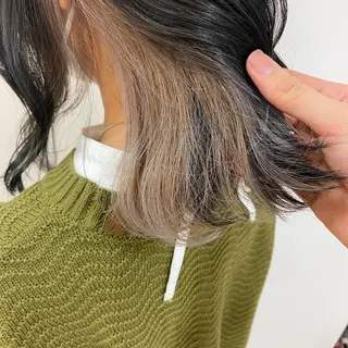 ミディアム カラー 個性派/ブリーチ ＊ほのかのヘアスタイル