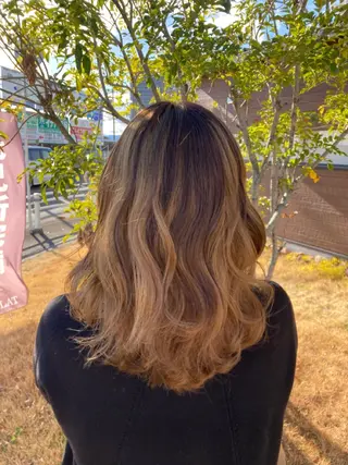 セミロング カラー 🌸栄/髪質改善 透明感/ムラカミ🌸のヘアスタイル