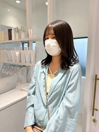 ミディアム カラー パーマ お洒落パーマ/ 艶カラー/michiのヘアスタイル