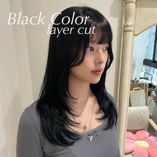 セミロング 韓国透明感カラー 🫧SHIHO🫧のヘアスタイル