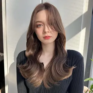 ロング カラー SALOWIN原宿AROA店所属・顔まわり神カット✂︎ 齋藤雄大【原宿】のヘアスタイル