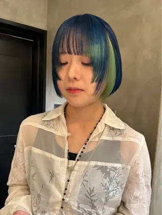 ミディアム カラー デザインカラー❤︎ イシイレイのヘアスタイル
