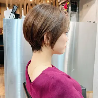 ショート カラー ショートボブ縮毛矯正 髪質改善のプロ山道潤のヘアスタイル