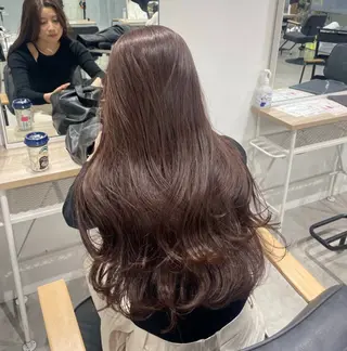 ロング カラー クルミ/ 💕ワンホンネイルのネイルデザイン