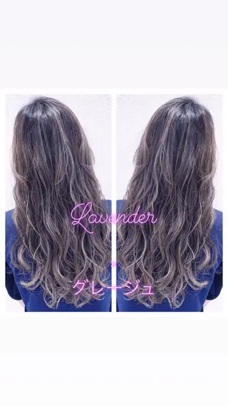 ロング カラー 田中 慎也のヘアスタイル