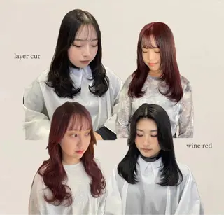 ロング カラー 元平 未祐のヘアスタイル
