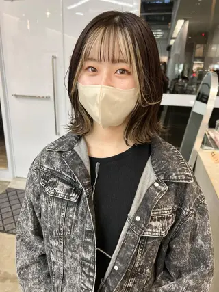 ミディアム カラー 近藤 千裕のヘアスタイル