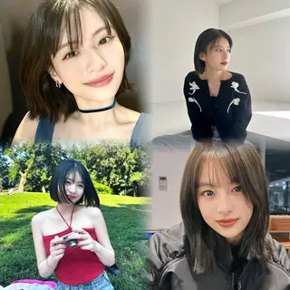 ミディアム 森 乃愛のヘアスタイル