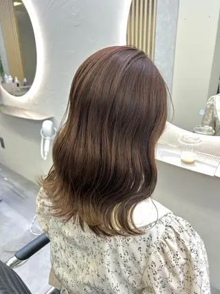 セミロング カラー パーマ ヘアアレンジ Hz【ヘルツ】 masakiのヘアスタイル