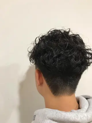 パーマ メンズ 暖色カラー🍊 ボブ🌿顔周りcutのヘアスタイル