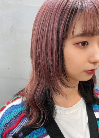 セミロング ハイトーン 🌷ハルミ🌷のヘアスタイル
