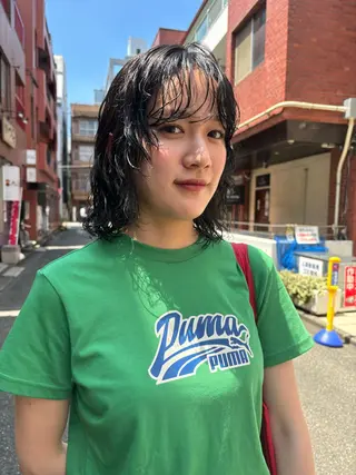 ミディアム パーマ sakura🌸 レイヤー/韓国ヘアのヘアスタイル