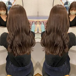 セミロング カラー パーマ レイヤーカットのプロ 大人ヘア宮森貴志のヘアスタイル