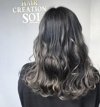 セミロング カラー 大嶋 宏隆のヘアスタイル