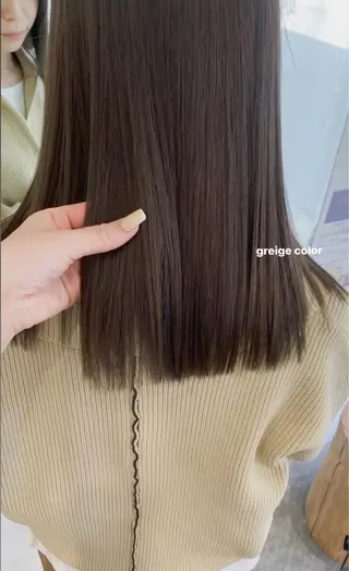 セミロング カラー 顔周りレイヤー 🎀マリノのヘアスタイル