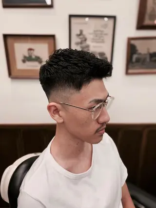 ショート パーマ メンズ HIROGINZA ヒロ銀座 青山所属・マツオ リュウホウ🐉のヘアスタイル