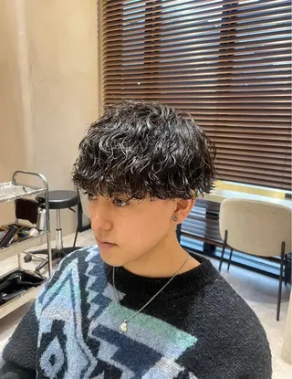 ショート パーマ メンズ メンズ特化美容師 🤍FUKAのヘアスタイル