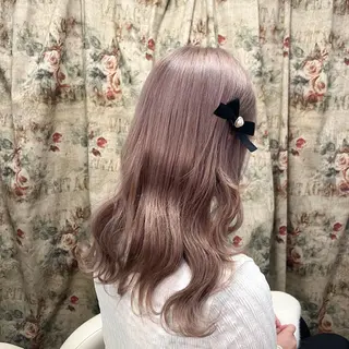 ロング カラー SHIN/レイヤー カット×クロスパーマのヘアスタイル