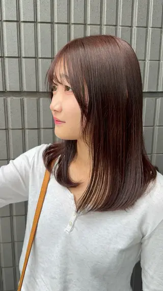 セミロング ハイトーン/暖色⭐️ 💖石川町sayaのヘアスタイル