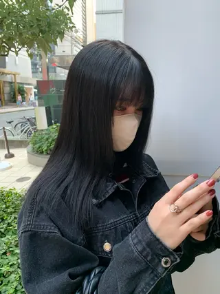 ミディアム カラー ヘアアレンジ 植林 奨のヘアスタイル