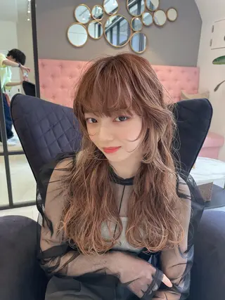 ロング 韓国風レイヤーカット 松葉翔のヘアスタイル