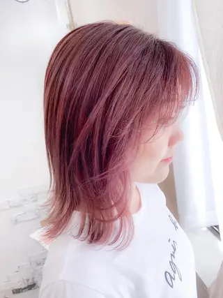ミディアム カラー BOX mico.のヘアスタイル