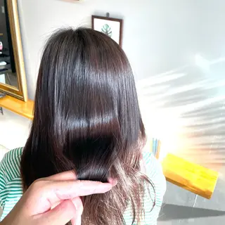 セミロング 渡辺俊介 暗髪カラー /美髪矯正/髪質改善のヘアスタイル