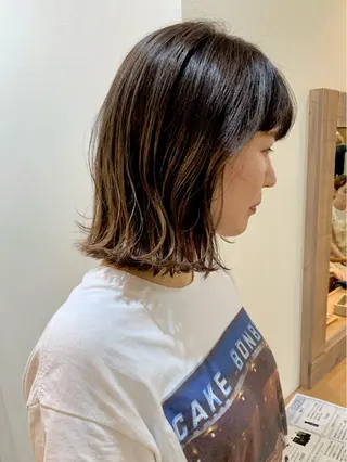 ミディアム カラー gotoday shaire salon 神戸三宮所属・ショート/パーマ/ MIOのヘアスタイル