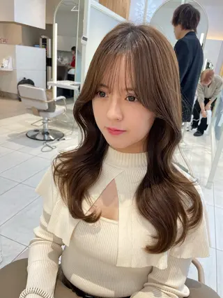 ミディアム 顔周り/透明感カラー /韓国ヘア/TAKUのヘアスタイル