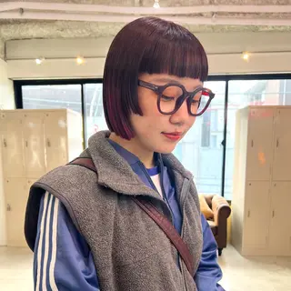 カラー パーマ ヘアアレンジ メンズ キッズ ネイル マツエク・マツパ アイブロウ 🧨ブリーチー×ボブ レイヤー💎じゅえるのヘアスタイル