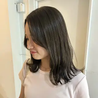 ミディアム カラー RINO/似合わせ /女性専用🍑のヘアスタイル