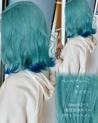 ミディアム カラー 肌に馴染むハイトーン /ミルクティーカラーのヘアスタイル