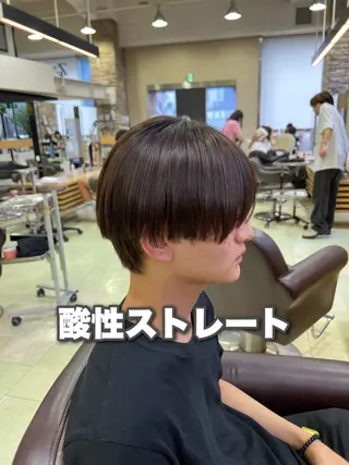ショート パーマ メンズ ﾎｯﾄﾍﾟｯﾊﾟｰ に移行中【かな】のヘアスタイル