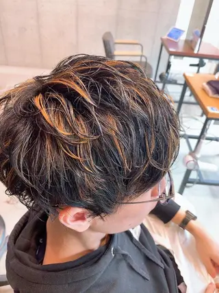 ショート カラー パーマ メンズ ラニティック所属・田辺 東陽のヘアスタイル