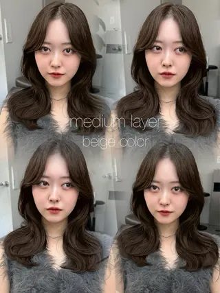 ミディアム Aura所属・丸山 心 / 艶カラーのヘアスタイル