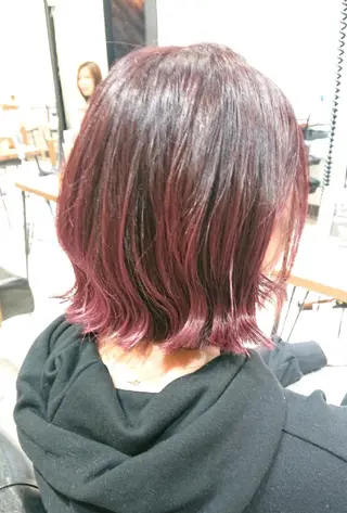 ミディアム カラー ACROあべの店所属・艶カラー/インナー /グラデ/大西小百合のヘアスタイル