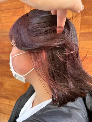 ロング カラー ハイトーン 永田翔華のヘアスタイル