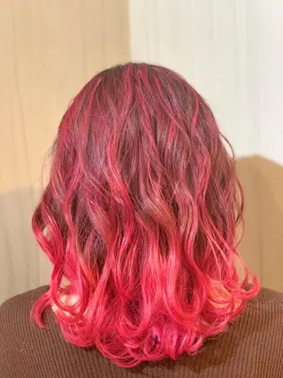 ミディアム カラー ヘアアレンジ ⭐️柏木皇気ブリーチ ムラ修正/他店直しのヘアスタイル