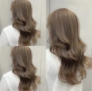 セミロング ブリーチカラー🐆 うる艶美髪🎀のヘアスタイル