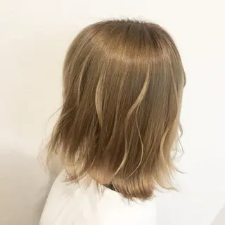ミディアム カラー 無料カットモデル募集 BLINK京橋店のヘアスタイル