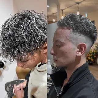 ショート カラー パーマ メンズ Flow所属・黒原 将貴のヘアスタイル