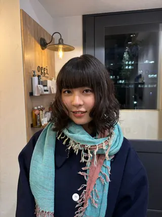 ショート 🧶個性派/横浜パー マ/暖色/ミミのヘアスタイル