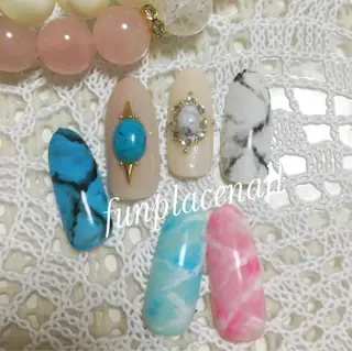 ショート ミディアム セミロング ロング カラー パーマ ヘアアレンジ メンズ キッズ ネイル まつエク nail salon&school felice所属・フェリーチェ瑞江店 新山のネイルデザイン