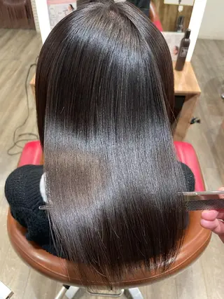 ミディアム カラー パーマ 縮毛矯正/髪質改善/ 石橋代智のヘアスタイル