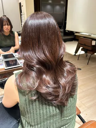 ミディアム カラー 🎀大竹美侑／顔まわ りカット／レイヤーのヘアスタイル