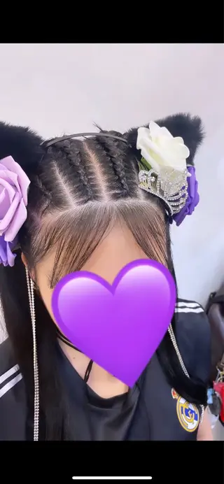 ロング ヘアアレンジ ブラックヘア🧜‍♂ 😈itsuki👿のヘアスタイル
